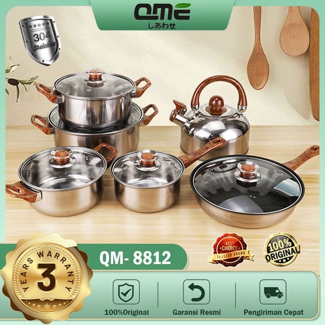 Cookware Panci Set 13 IN 1 Wajan Penggorengan Spatula Set Isi 13Pcs 1 Set Frypan Saucepan