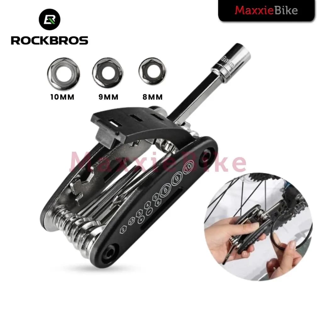 Kunci Sepeda 16-in-1 Tool Kit Lipat Baja — Perawatan Harian Sepeda & Motor