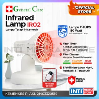 GENERAL CARE - Infrared Lamp 150w | Lampu Alat Terapi Inframerah Timer
